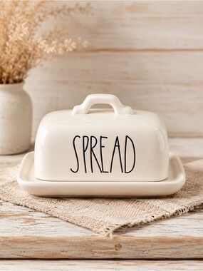 Rae Dunn‎ Butter Dish “Spread” LL Farmhouse Dining Kitchen Decor